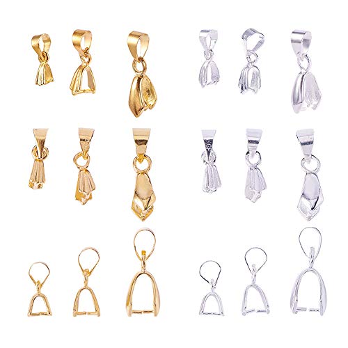 PandaHall Elite 120 Pieces Pinch Clip Bail Clasp Dangle Charm Bead...
