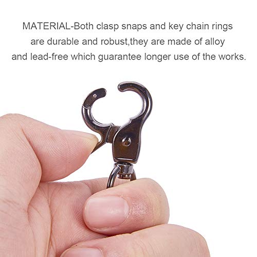 PandaHall Elite 16 Pieces Metal Lobster Claw Clasps Swivel Lanyard...