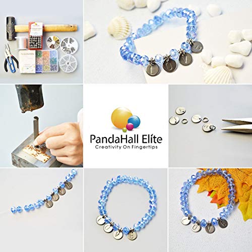 PandaHall Elite 37 Pcs Letter and Number Metal Stamp Set, 1/10 inc...