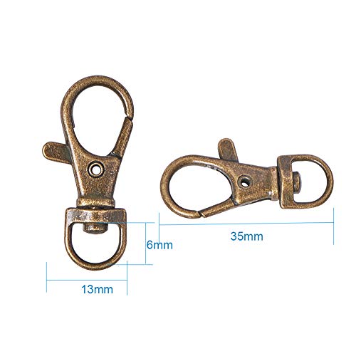 PandaHall Elite 50 Pieces Metal Lobster Claw Clasps Swivel Lanyard...