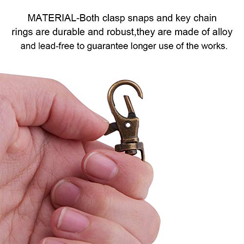 PandaHall Elite 50 Pieces Metal Lobster Claw Clasps Swivel Lanyard...