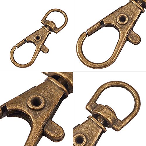 PandaHall Elite 50 Pieces Metal Lobster Claw Clasps Swivel Lanyard...