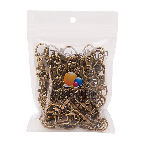 PandaHall Elite 50 Pieces Metal Lobster Claw Clasps Swivel Lanyard...