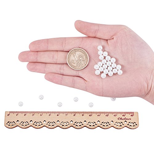 PandaHall Elite 6mm About 400Pcs Tiny Satin Luster Glass Pearl Rou...