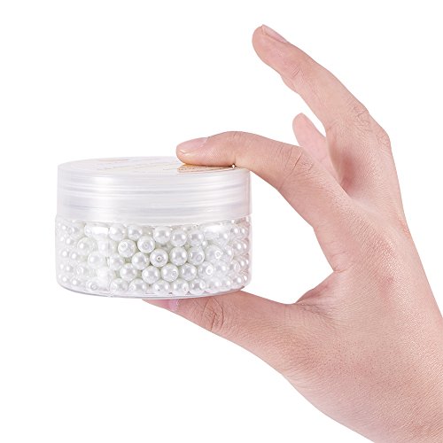 PandaHall Elite 6mm About 400Pcs Tiny Satin Luster Glass Pearl Rou...