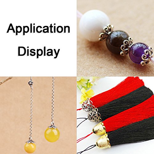 PandaHall Elite About 180 Pcs Tibetan Style Metal Flower Bead Caps...