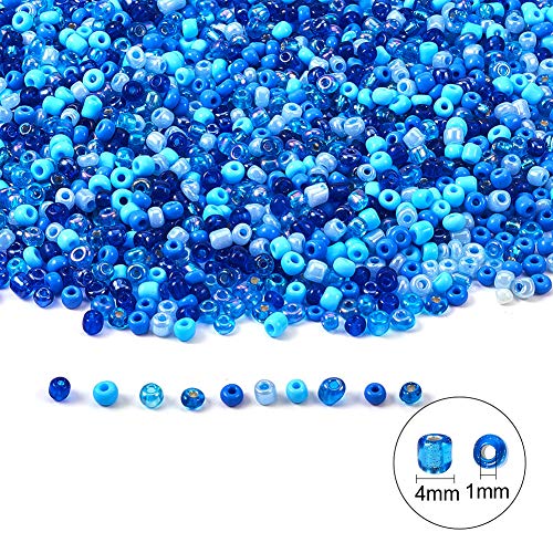 PandaHall Elite About 1900 Pcs 6/0 Multicolor Beading Glass Seed B...