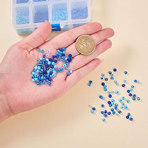 PandaHall Elite About 1900 Pcs 6/0 Multicolor Beading Glass Seed B...