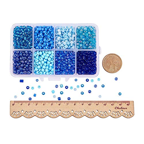 PandaHall Elite About 1900 Pcs 6/0 Multicolor Beading Glass Seed B...