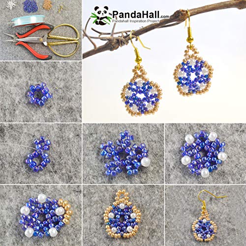 PandaHall Elite About 1900 Pcs 6/0 Multicolor Beading Glass Seed B...