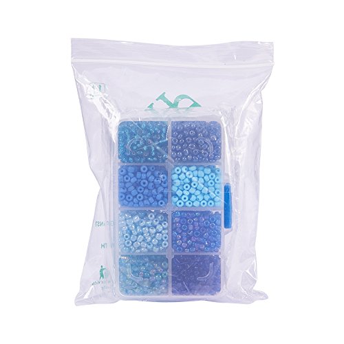 PandaHall Elite About 1900 Pcs 6/0 Multicolor Beading Glass Seed B...