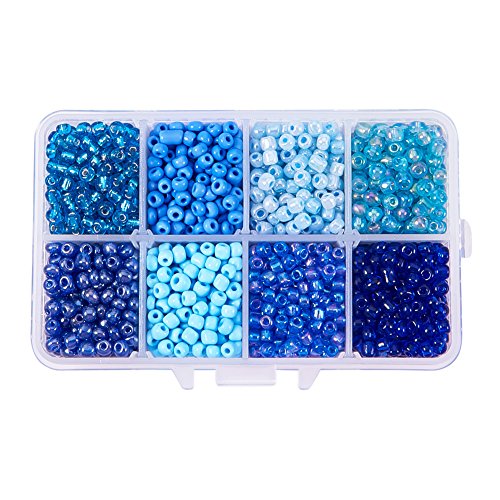 PandaHall Elite About 1900 Pcs 6/0 Multicolor Beading Glass Seed B...