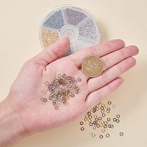 PandaHall Elite About 3300 Pcs Iron Open Jump Rings Unsoldered Dia...