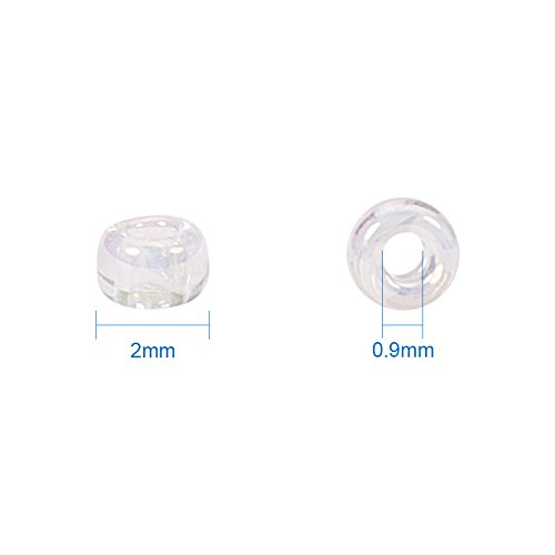 PandaHall Elite About 6000 Pcs 11/0 Glass Seed Beads Transparent R...