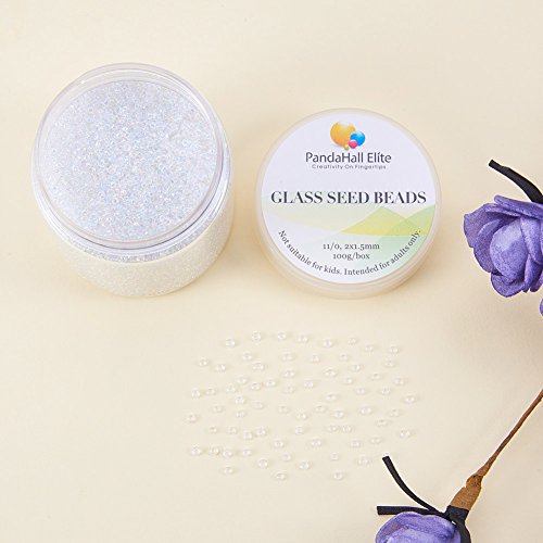 PandaHall Elite About 6000 Pcs 11/0 Glass Seed Beads Transparent R...
