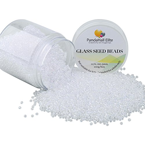 PandaHall Elite About 6000 Pcs 11/0 Glass Seed Beads Transparent R...