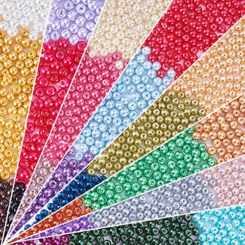 PH PandaHall 1 Box About 5520 pcs 24 Color 4mm Environmental Dye...
