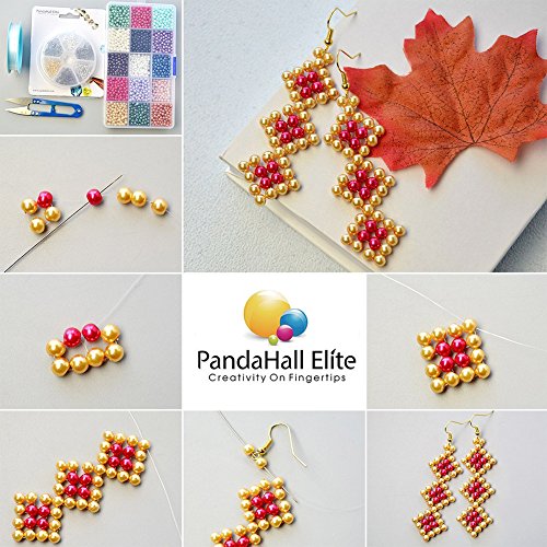 PH PandaHall 1 Box About 5520 pcs 24 Color 4mm Environmental Dye...