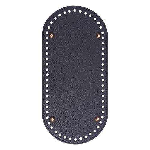 PH PandaHall 1 pcs PU Leather Oval Long Knitting Crochet Bags Nail...