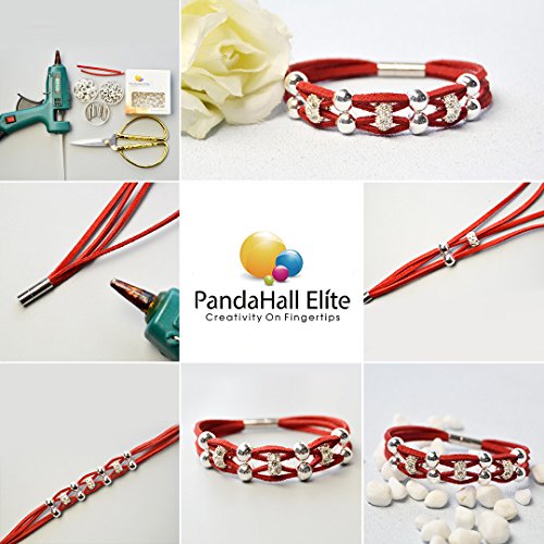 PH PandaHall 100PCS Mixed Color Alloy Rhinestone Large Hole Europe...