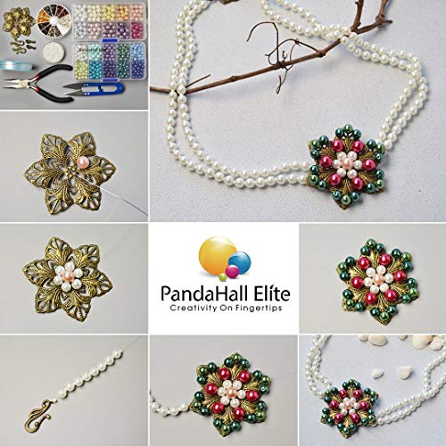 PH PandaHall 120pcs 19 Style Antique Bronze Nickel Free Iron Filig...