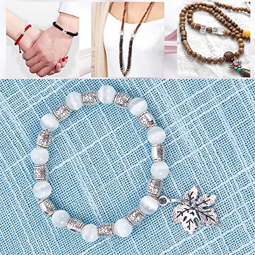 PH PandaHall 130pcs 6 Style Antique Silver Tibetan Alloy Column Sp...