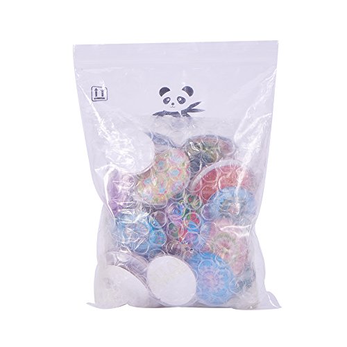 PH PandaHall 40PCS 40 x 30mm Oval Flatback Glass Dome Cabochons Ge...