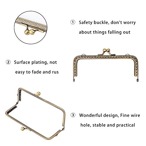 PH PandaHall 6 Size Metal Frame Kiss Clasp Lock for Purse Making M...