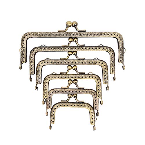 PH PandaHall 6 Size Metal Frame Kiss Clasp Lock for Purse Making M...