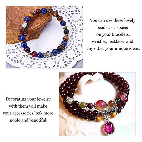 PH PandaHall 900pcs 6 Style Tibetan Spacer Beads, Gear Bicone Flow...