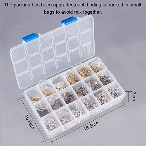 PH PandaHall 900pcs 6 Style Tibetan Spacer Beads, Gear Bicone Flow...