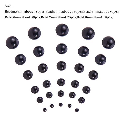 PH PandaHall About 1113 Pieces 6 Sizes No Holes/Undrilled Imitated...
