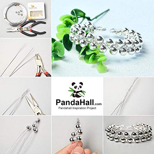 PH PandaHall Iron Round Spacer Beads, 420pcs 6 Colors 5mm Metal Sm...