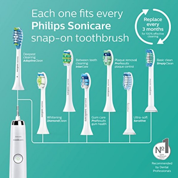 Philips Sonicare DiamondClean rechargeable electric toothbrush, Wh...