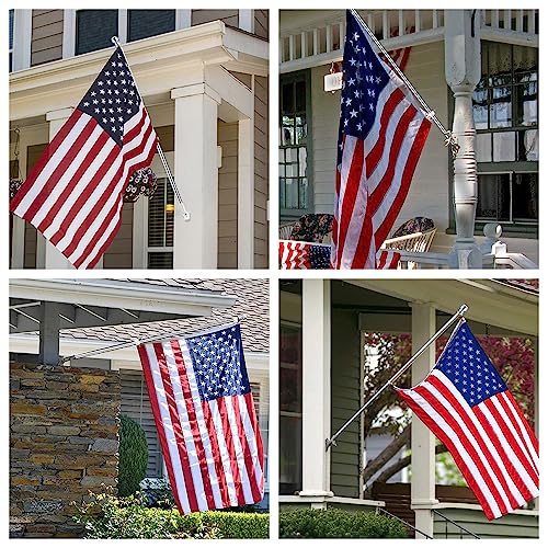 PHITRIC 5 FT Flag Pole, Tangle Free Spinning Stainless Steel Weath...