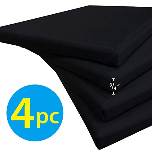 PHOENIX Black Painting Stretched Canvas - 11x14 Inch/4 Pack - 3/4 ...