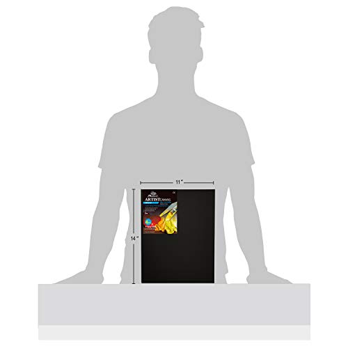 PHOENIX Black Painting Stretched Canvas - 11x14 Inch/4 Pack - 3/4 ...