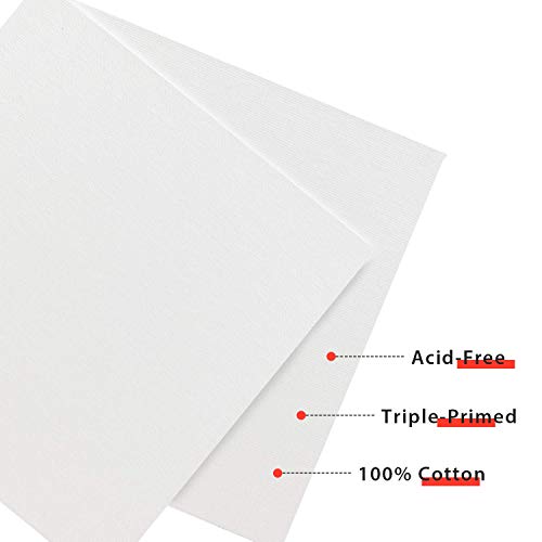 PHOENIX Painting Canvas Panel Boards - 8x8 Inch / 12 Pack - 1/8 In...