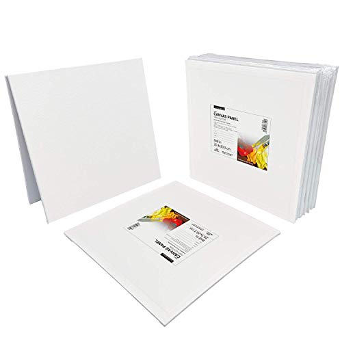 PHOENIX Painting Canvas Panel Boards - 8x8 Inch / 12 Pack - 1/8 In...