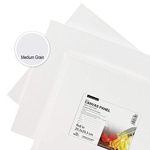 PHOENIX Painting Canvas Panel Boards - 8x8 Inch / 12 Pack - 1/8 In...