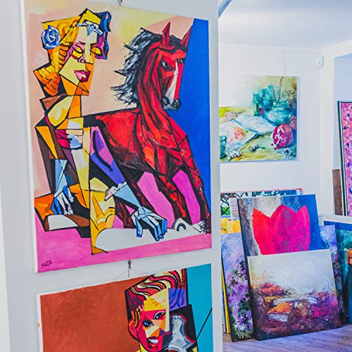 PHOENIX Pre Stretched Canvas for Painting - 12x12 Inch / 7 Pack - ...