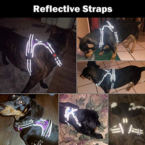 PHOEPET No Pull Dog Harness Medium Reflective Front Clip Vest with...