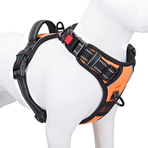 PHOEPET No Pull Dog Harness Medium Reflective Front Clip Vest with...