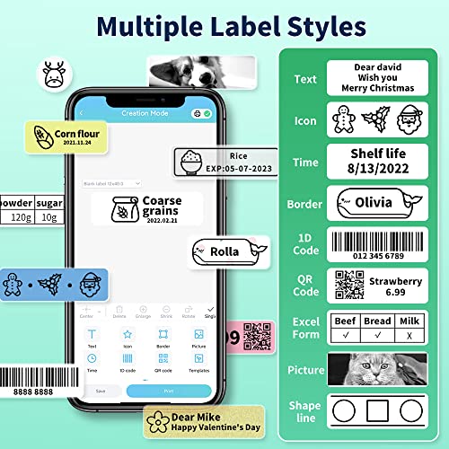 Phomemo Label Makers for Small Business, D30 Label Maker Machine w...