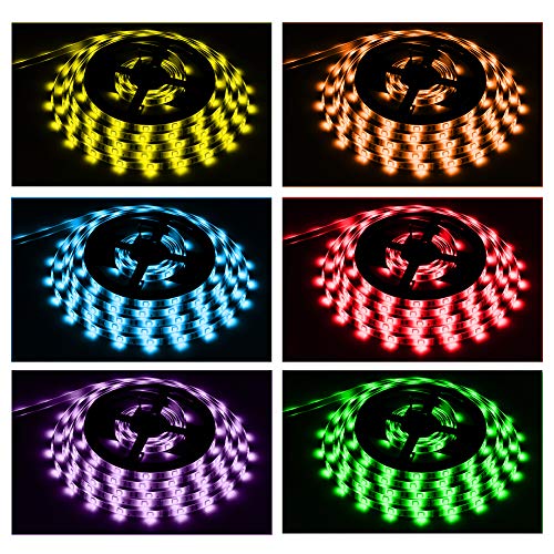 PHOPOLLO LED Strip Lights, 32.8ft RGB Color Changing 5050 300LEDs ...