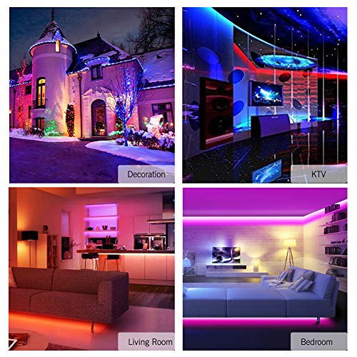 PHOPOLLO LED Strip Lights, 32.8ft RGB Color Changing 5050 300LEDs ...