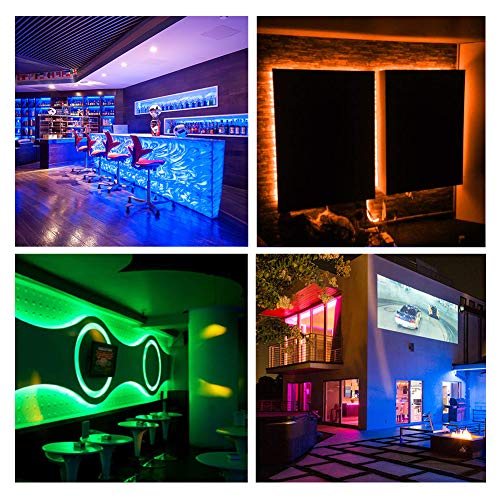 PHOPOLLO LED Strip Lights, 32.8ft RGB Color Changing 5050 300LEDs ...