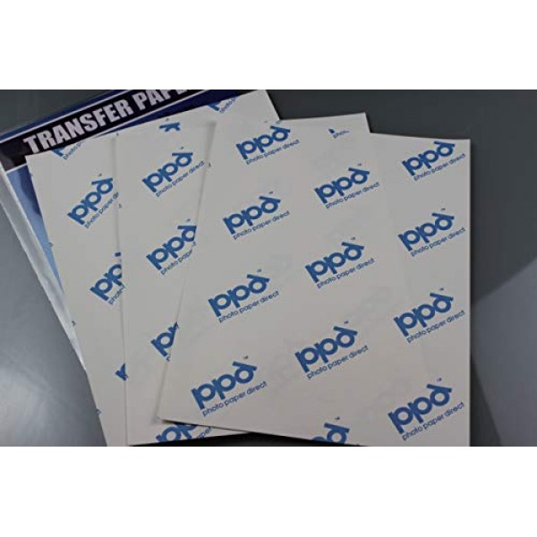 PPD Inkjet Iron-On Mixed Light and Dark Transfer Paper LTR 8.5 x 11 Pack of 40 Sheets (PPD005-Mix)