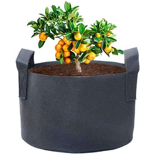 PHYEX 12-Pack 15 Gallon Nonwoven Grow Bags, Aeration Fabric Pots w...
