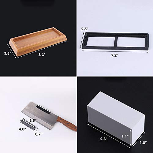 PHYEX Knife Sharpening Stone, Combination Dual Sided 1000/6000, wi...